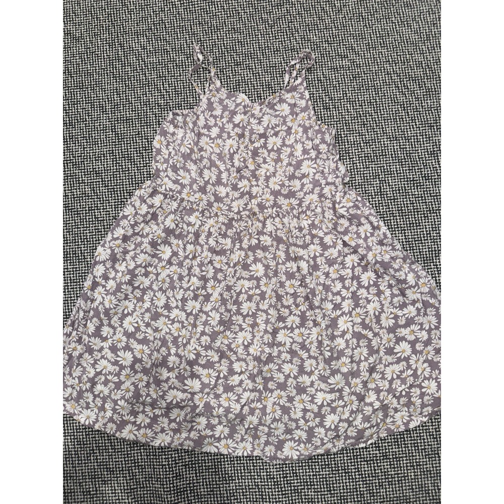 Youth Girls Purple Floral Spaghetti Strap Baby Doll Dress - Size 12